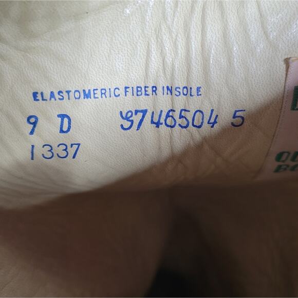 Double H Wingtip Tan & Brown Cowboy Boots, size 9D - Picture 6 of 11